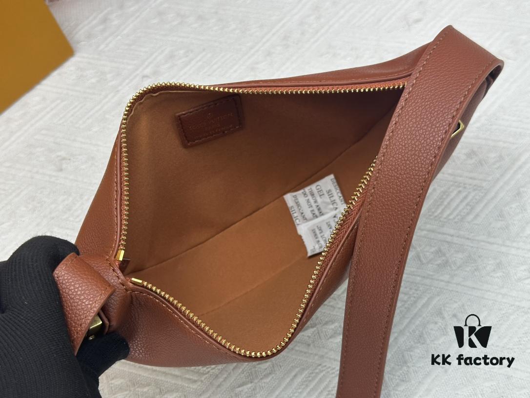 Low Key Bumbag in Soft Smooth Calfskin with LV Engraved Padlock and Suede Lining