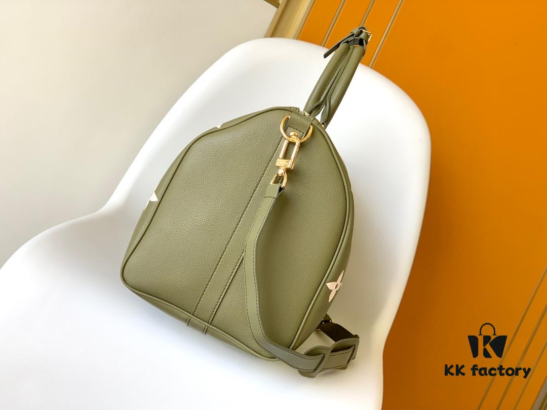 M46670 Black M46671 Green Keepall Bandoulière 45 in Monogram Empreinte Embossed Leather