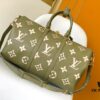 M46670 Black M46671 Green Keepall Bandoulière 45 in Monogram Empreinte Embossed Leather