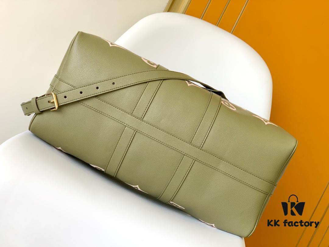 M46670 Black M46671 Green Keepall Bandoulière 45 in Monogram Empreinte Embossed Leather