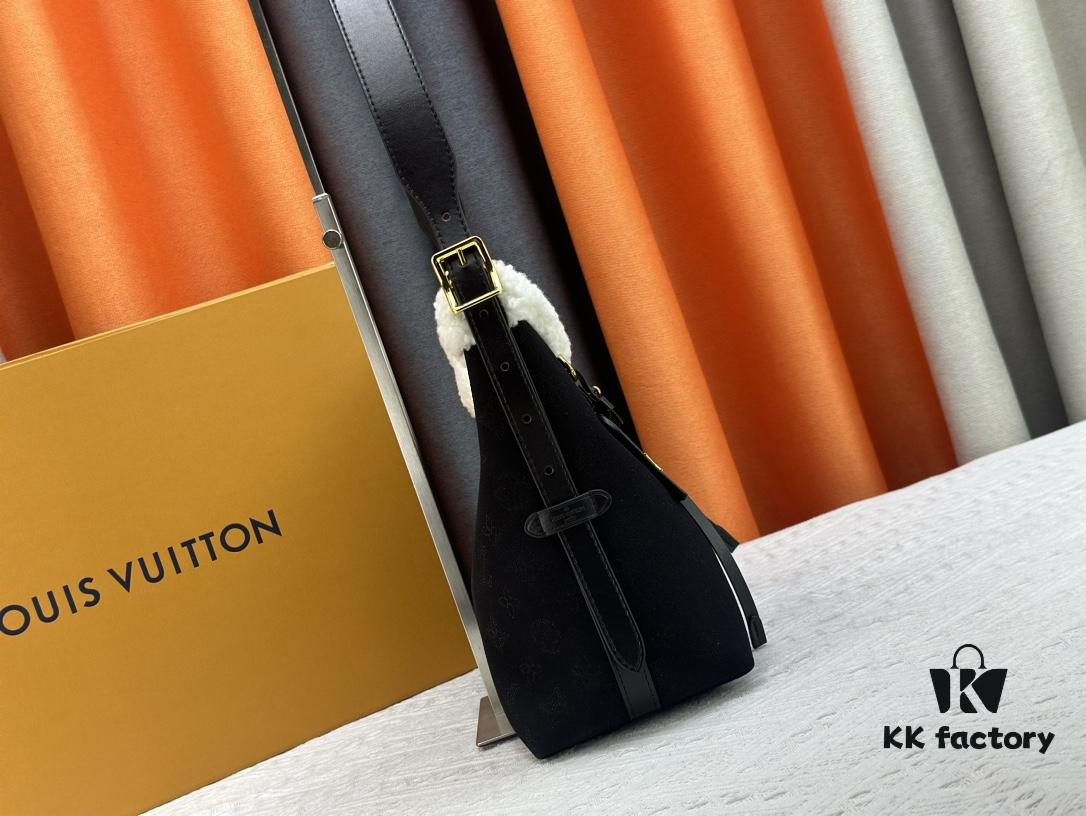 M11843 M46203 (Suede Leather with Digital Perforation Technique, Matched Pattern Construction) CarryAll Small Bag from LV Ski Collection