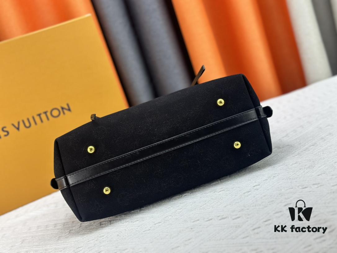 M11843 M46203 (Suede Leather with Digital Perforation Technique, Matched Pattern Construction) CarryAll Small Bag from LV Ski Collection