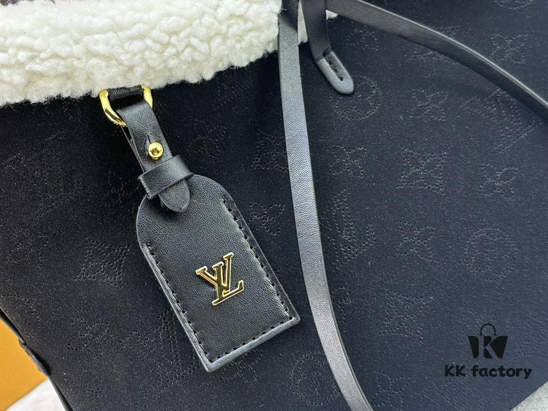 M11843 M46203 (Suede Leather with Digital Perforation Technique, Matched Pattern Construction) CarryAll Small Bag from LV Ski Collection