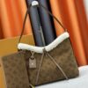 M11843 M46203 (Suede Leather with Digital Perforation Technique, Aligned Pattern) CarryAll Small Bag