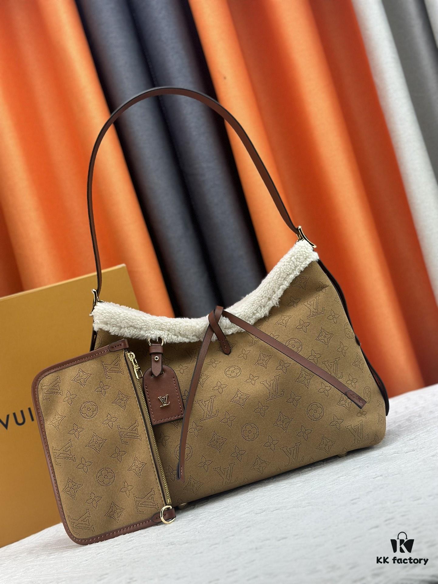 M11843 M46203 (Suede Leather with Digital Perforation Technique) CarryAll Small Bag from LV Ski Collection