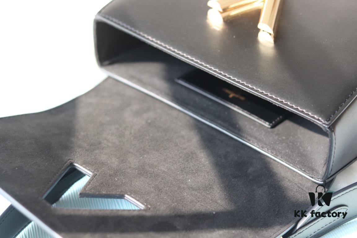 New Arrival / Top Quality Original Design - Model 50358 - LV Twist Medium Handbag in Soft Calfskin with Since 1854 Embroidered Motif