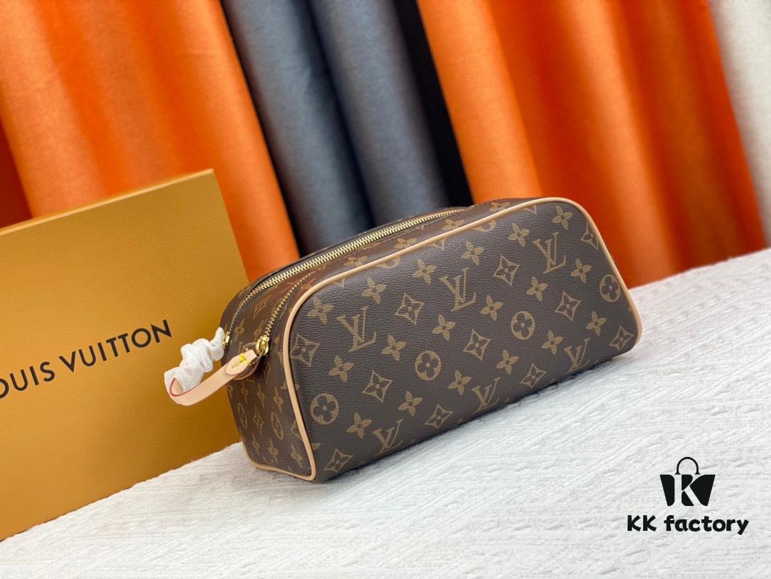 Exclusive Louis Vuitton Neymar-Inspired Double Zip Makeup Pouch – Soft Monogram Canvas, Practical Design Loved by Stars