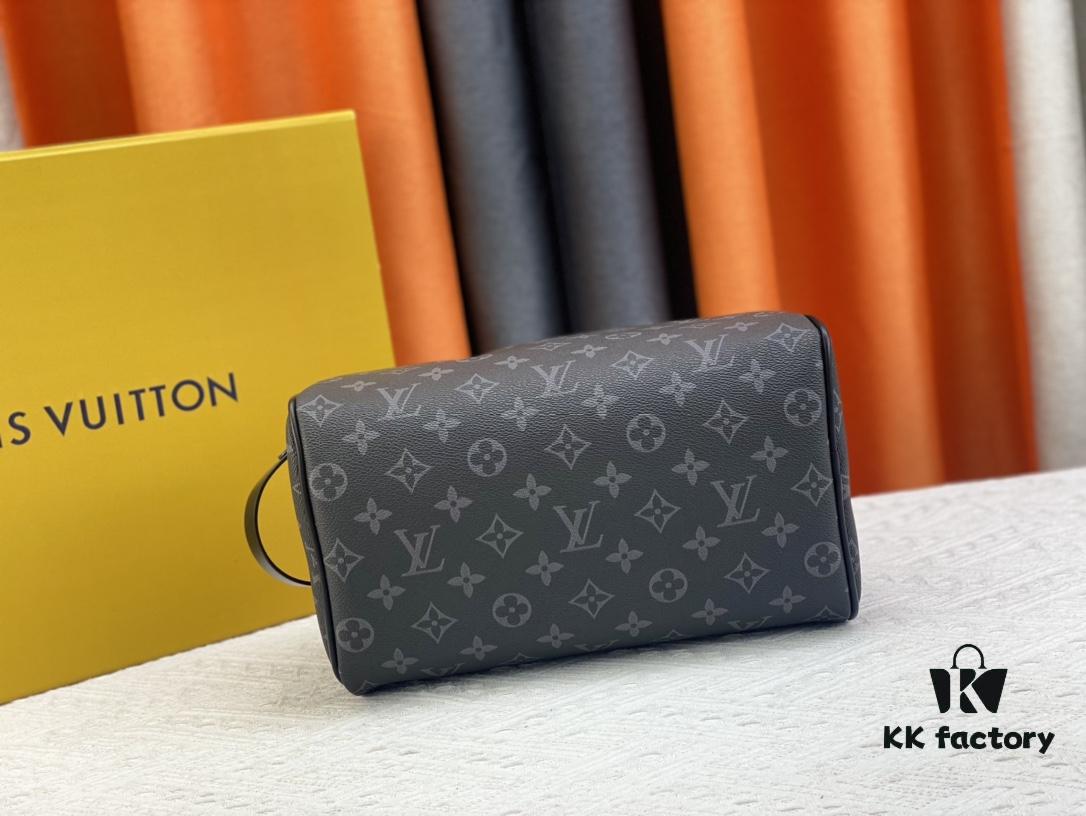 Exclusive Louis Vuitton Neymar-Inspired Dual-Zip Cosmetic Pouch, Favored by Stars, Made of Soft Monogram Canvas
