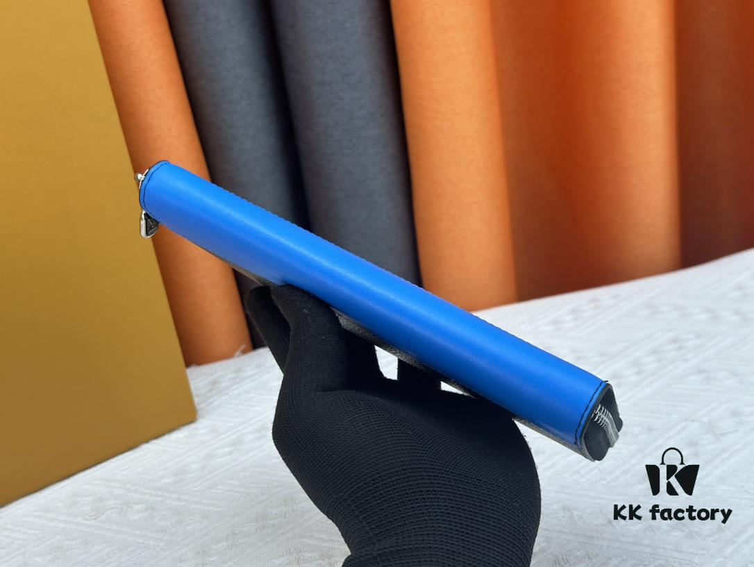 LV Wallet Men's Vertical Zip Wallet Made of Durable Damier Graphite Canvas, Elegant and High-Quality, with Multiple Practical Pockets and Compartments to Easily Store Cash, Credit Cards, and Coins, Size: 20×10cm, Model Numbers: M62295/N63095/63548