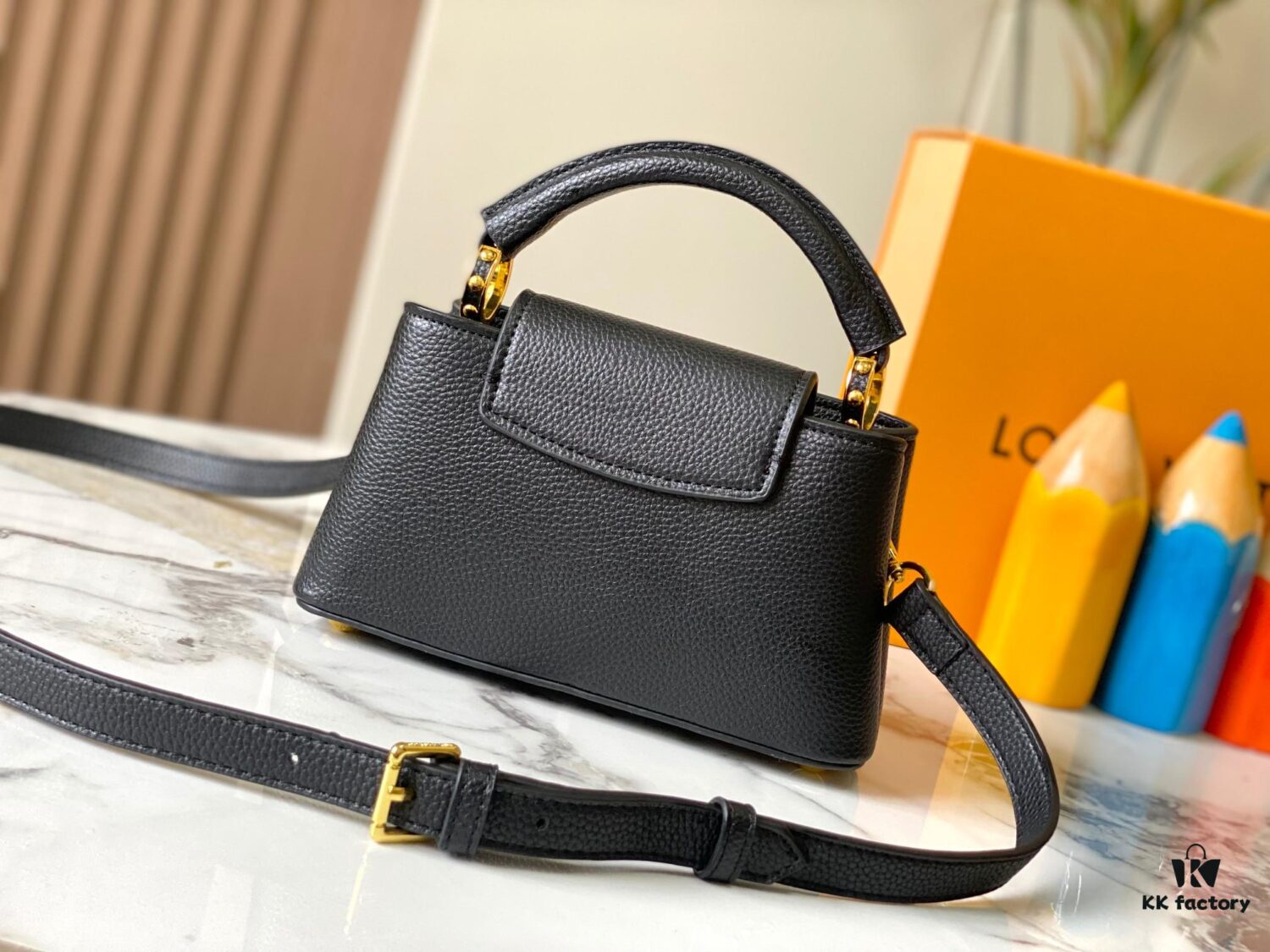 Upgraded M24671 Capucines East West Mini Bag