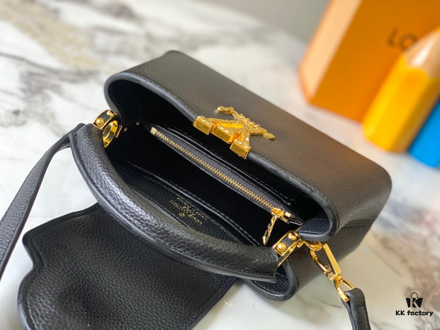 Upgraded M24671 Capucines East West Mini Bag