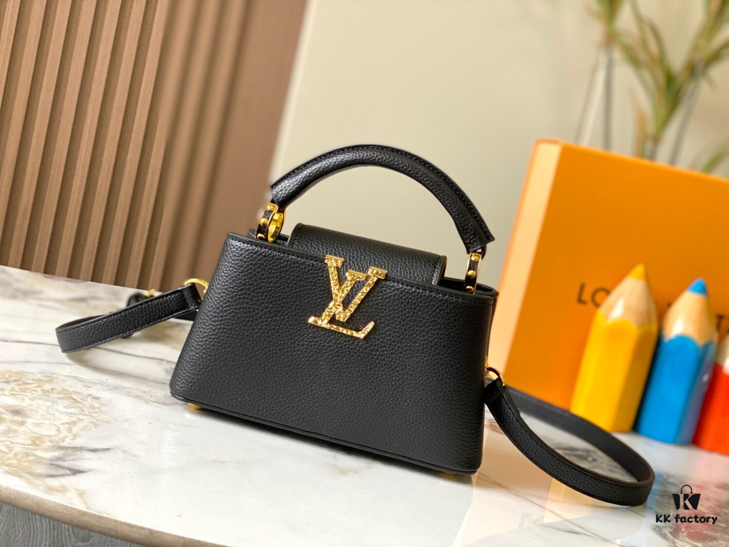 Upgraded M24671 Capucines East West Mini Bag