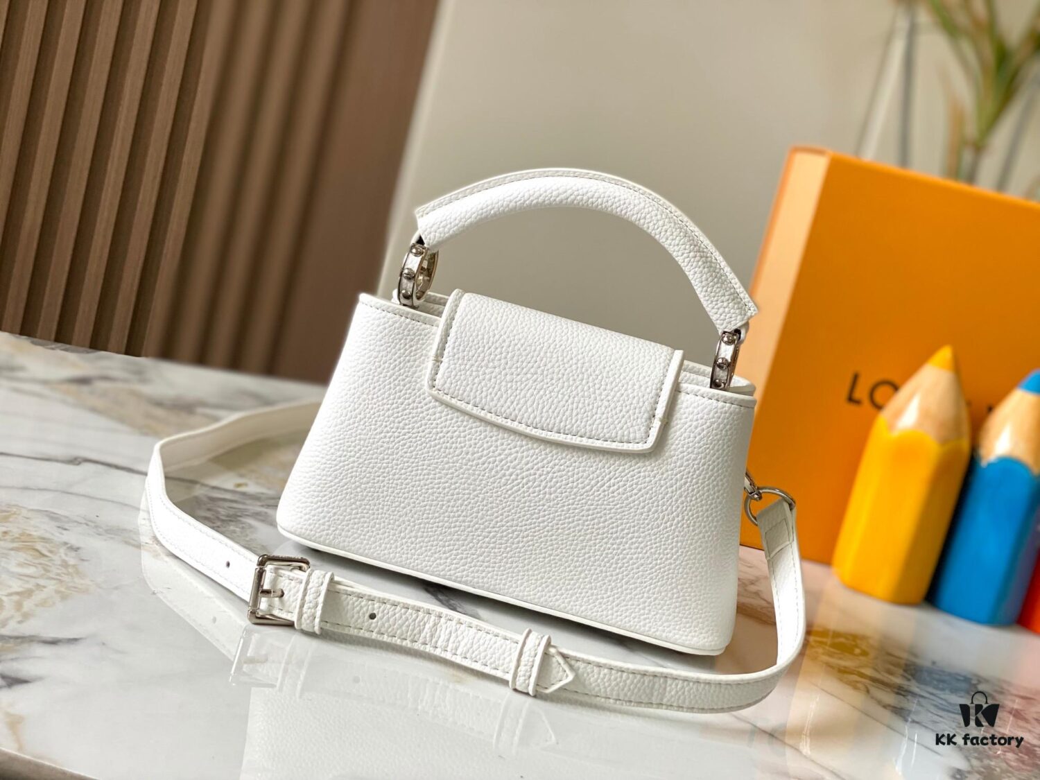 Upgraded M24671 Capucines East West Mini Bag