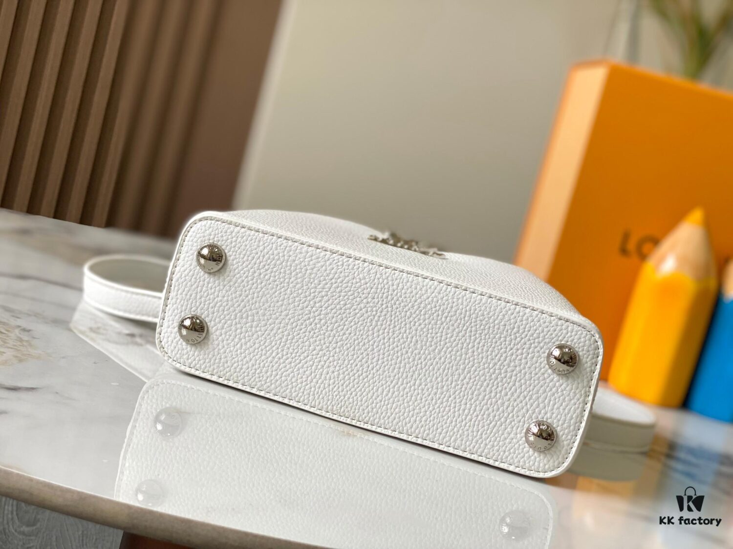 Upgraded M24671 Capucines East West Mini Bag