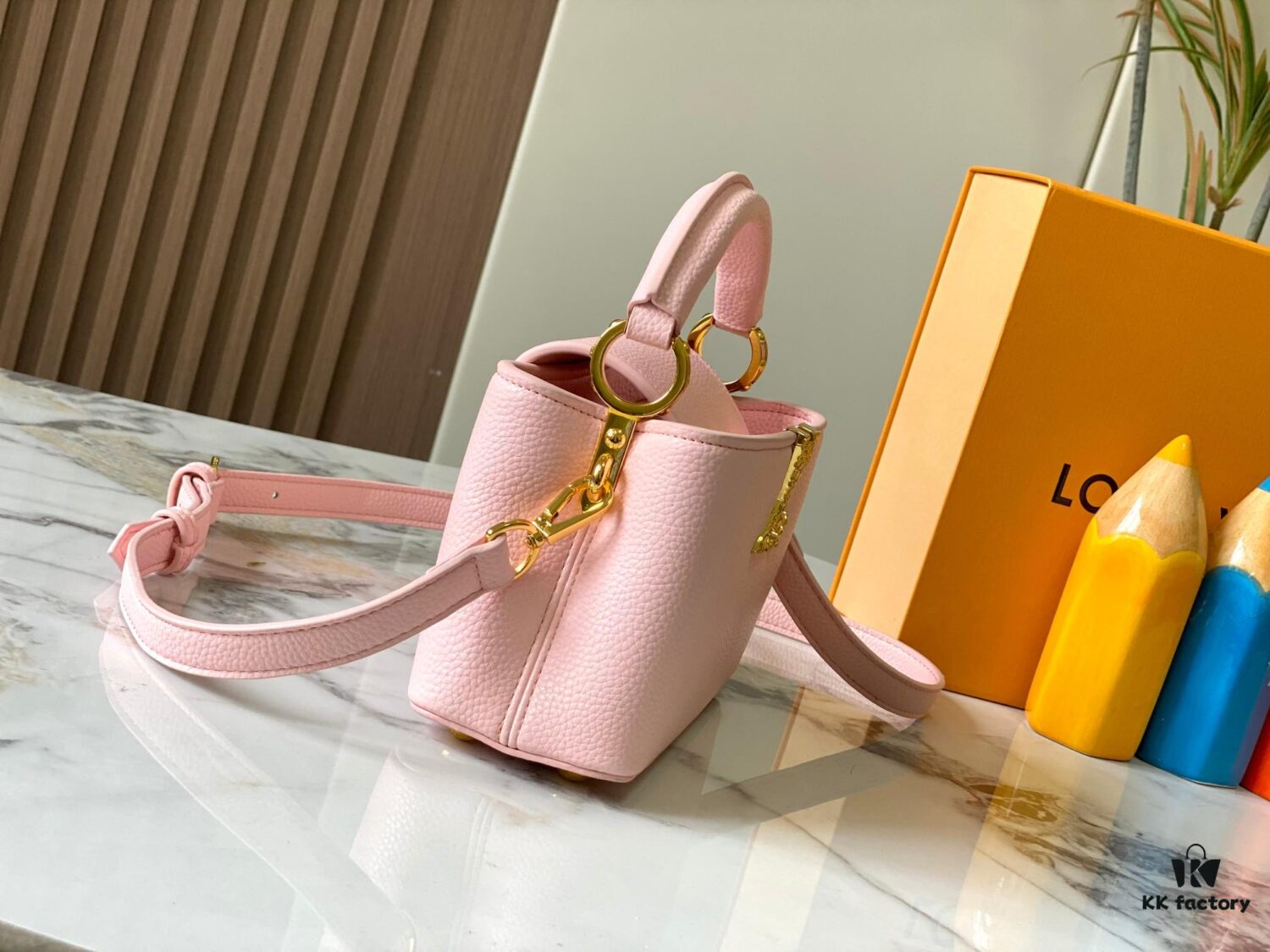 Upgraded M24671 Capucines East West Mini Bag