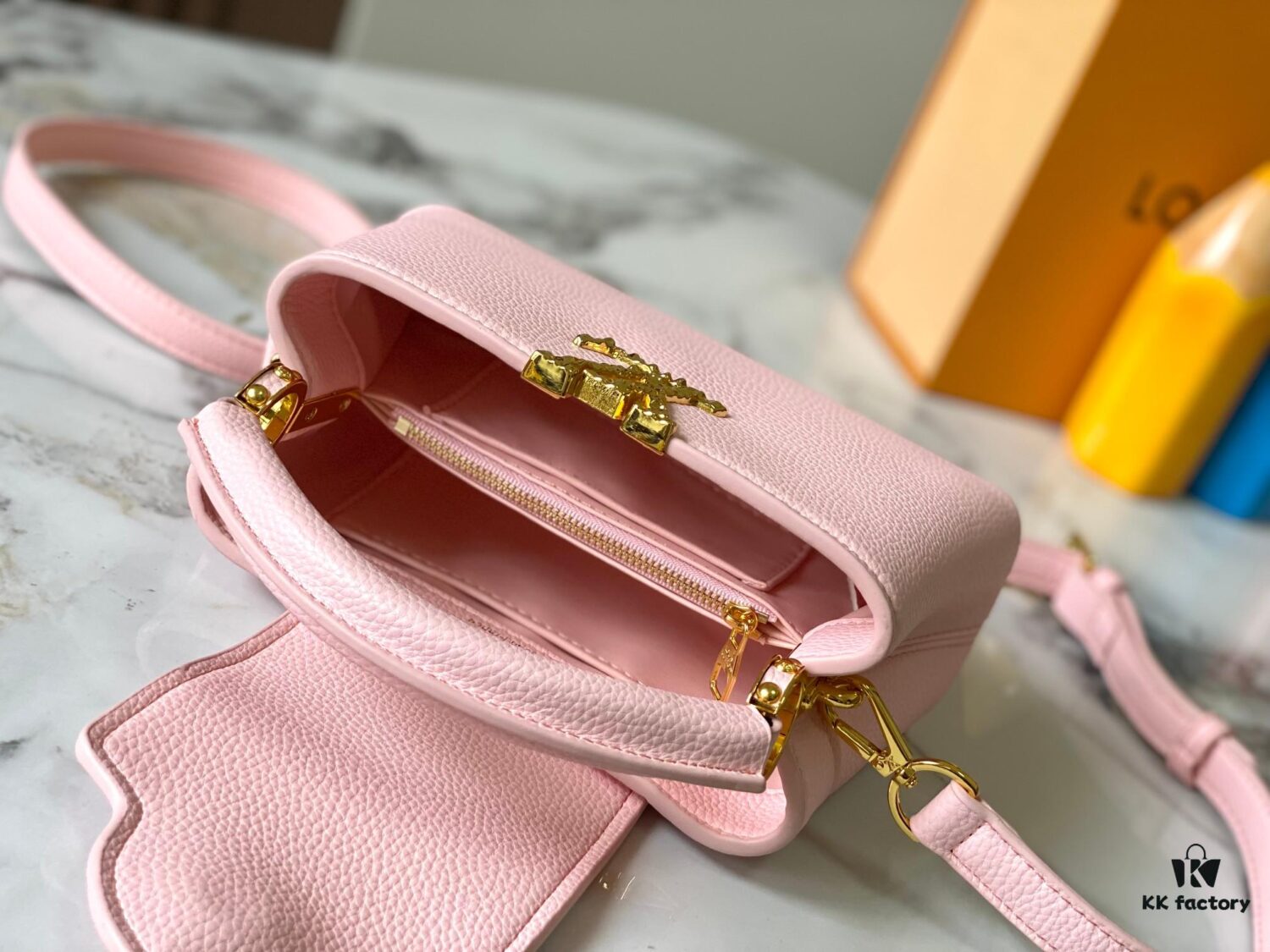 Upgraded M24671 Capucines East West Mini Bag