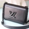 2024 New Black Warrior Twist Medium Handbag - Epi Grained Leather with LV Twist Lock