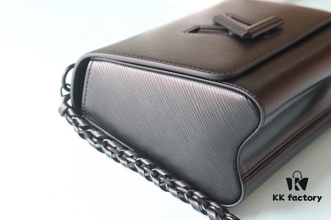 2024 New Black Warrior Twist Medium Handbag - Epi Grained Leather with LV Twist Lock