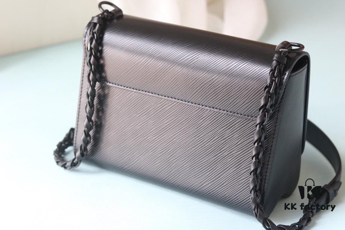 2024 New Black Warrior Twist Medium Handbag - Epi Grained Leather with LV Twist Lock