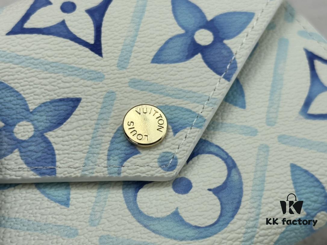 M83623 Blue Victorine Wallet for LV By the Pool Summer Collection