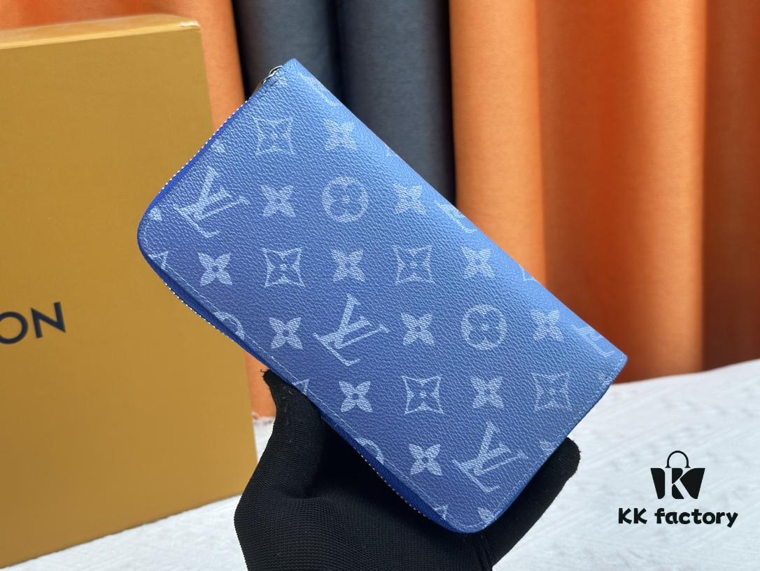 Wallet M60017 (80828) Zippy Zipper Wallet, Printed Canvas Version with Large LV Letters and Monogram Flowers