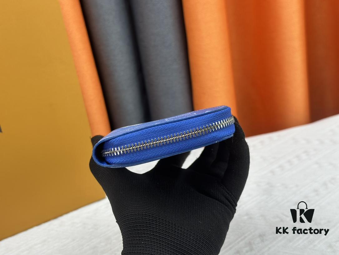 Wallet M60017 (80828) Zippy Zipper Wallet, Printed Canvas Version with Large LV Letters and Monogram Flowers