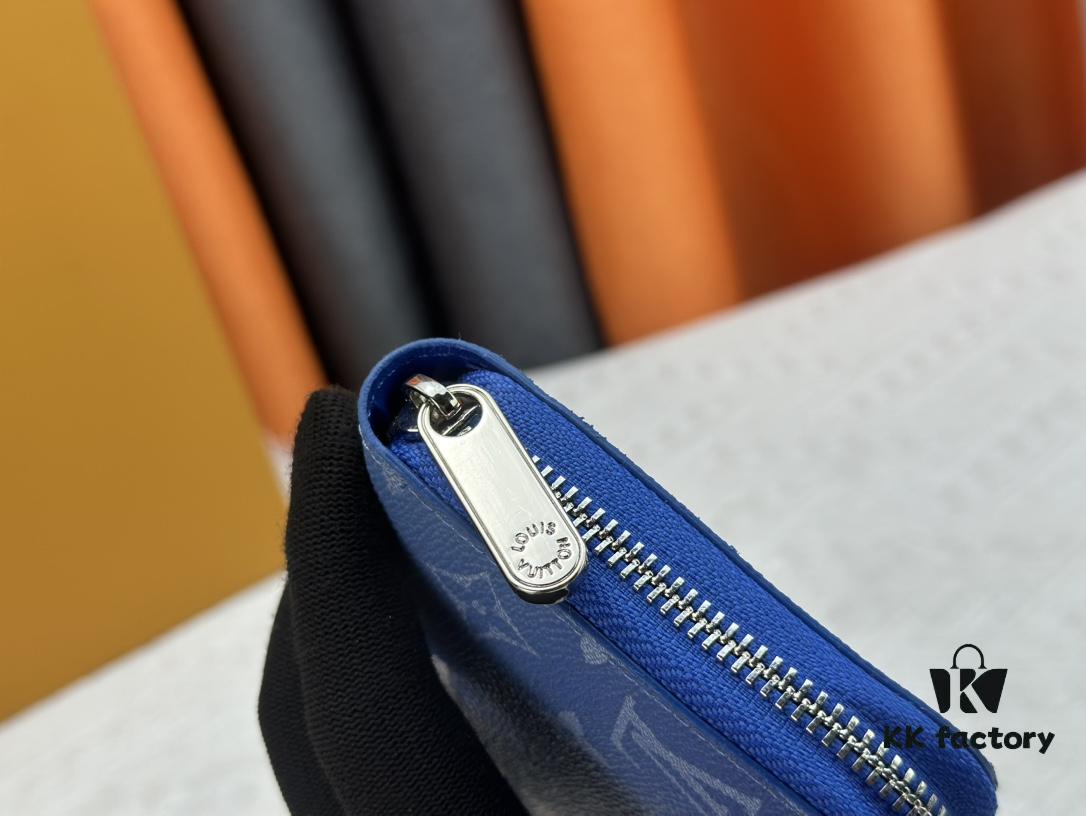 Wallet M60017 (80828) Zippy Zipper Wallet, Printed Canvas Version with Large LV Letters and Monogram Flowers