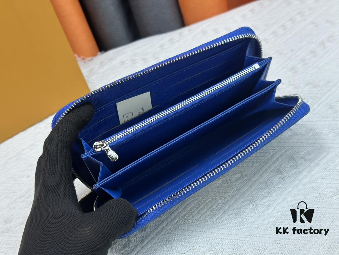 Wallet M60017 (80828) Zippy Zipper Wallet, Printed Canvas Version with Large LV Letters and Monogram Flowers