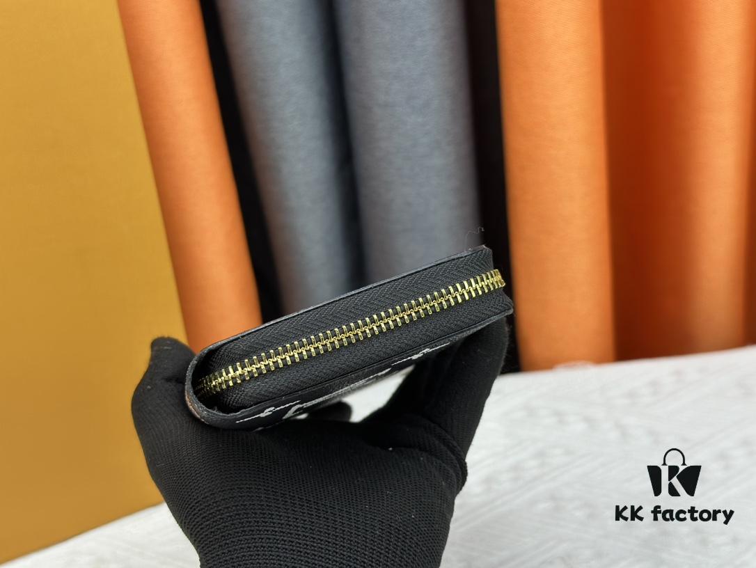 Wallet M60017 (80828) Zippy Zipper Wallet, Printed Canvas Edition with Large LV Letters and Monogram Floral Pattern