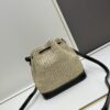 New Large Batch LV NOE PURSE Bucket Handbag with Raffia and Leather Trim
