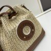New Large Batch LV NOE PURSE Bucket Handbag in Raffia with Leather Trim 'Mini Dumpling'