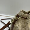 New Large Batch LV NOE PURSE Bucket Handbag in Raffia with Leather Trim 'Mini Dumpling'