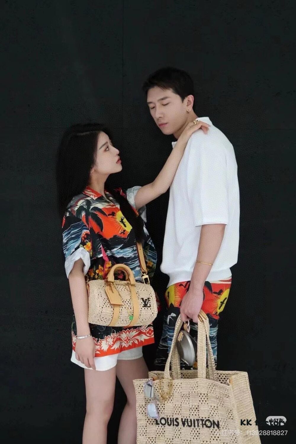 New Arrival LV Straw Keepall Pillow Bag