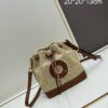 New Large Batch LV NOE PURSE Bucket Handbag in Raffia with Leather Trim 'Mini Dumpling'