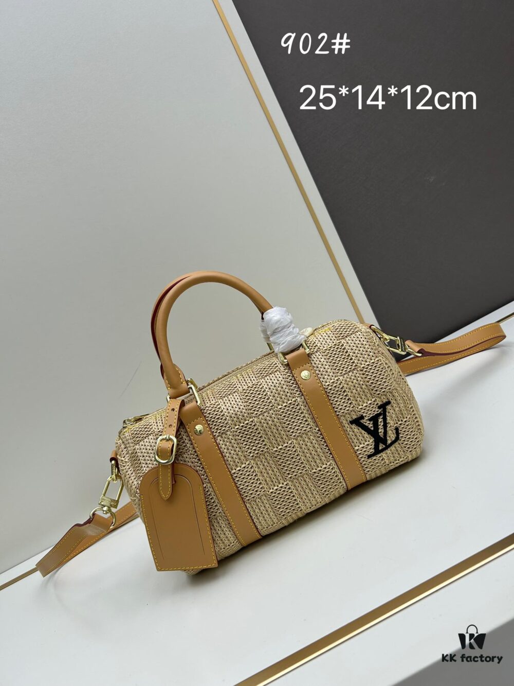 New Arrival LV Straw Keepall Pillow Bag
