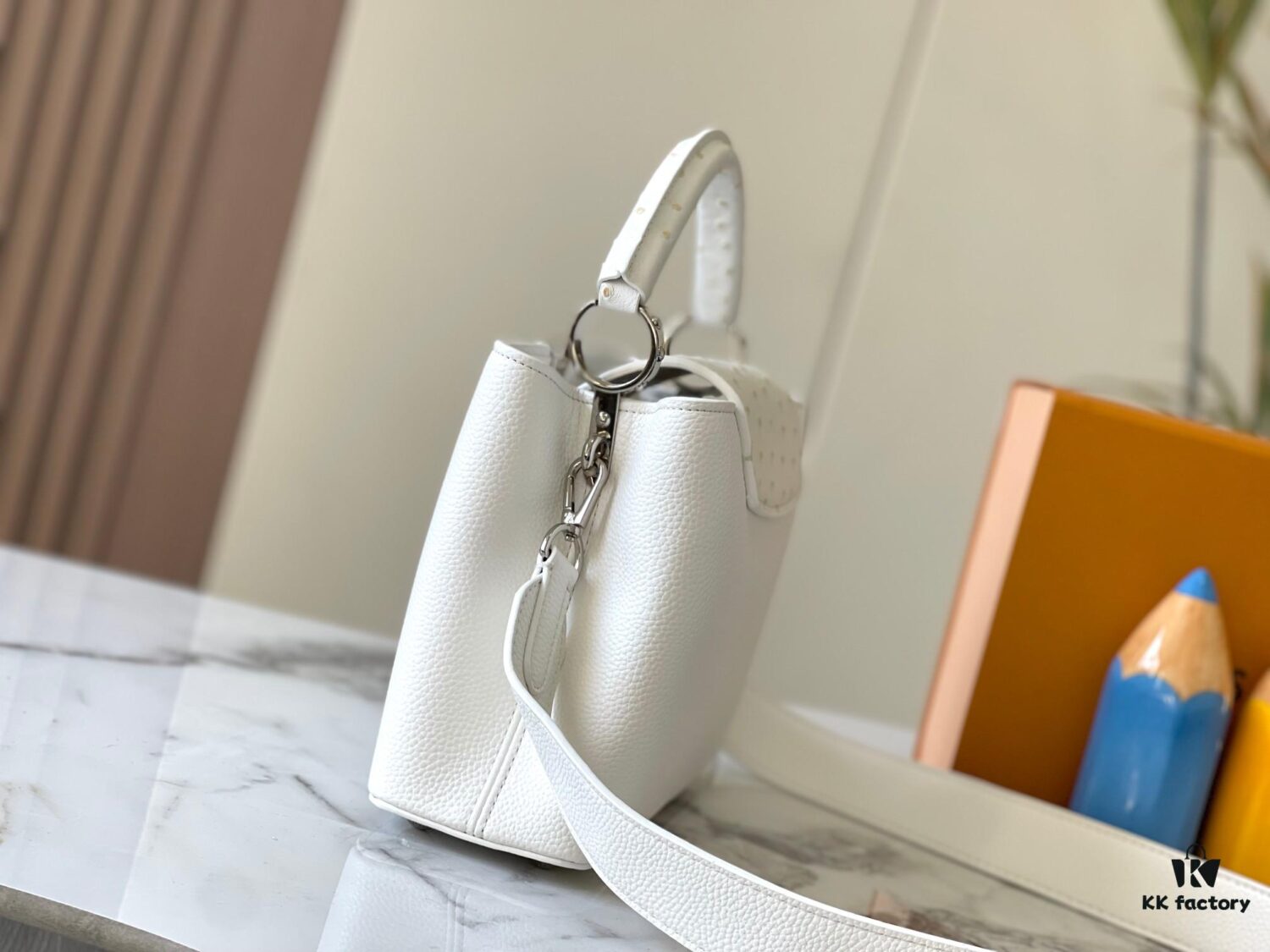 Upgraded M82905 White Ostrich