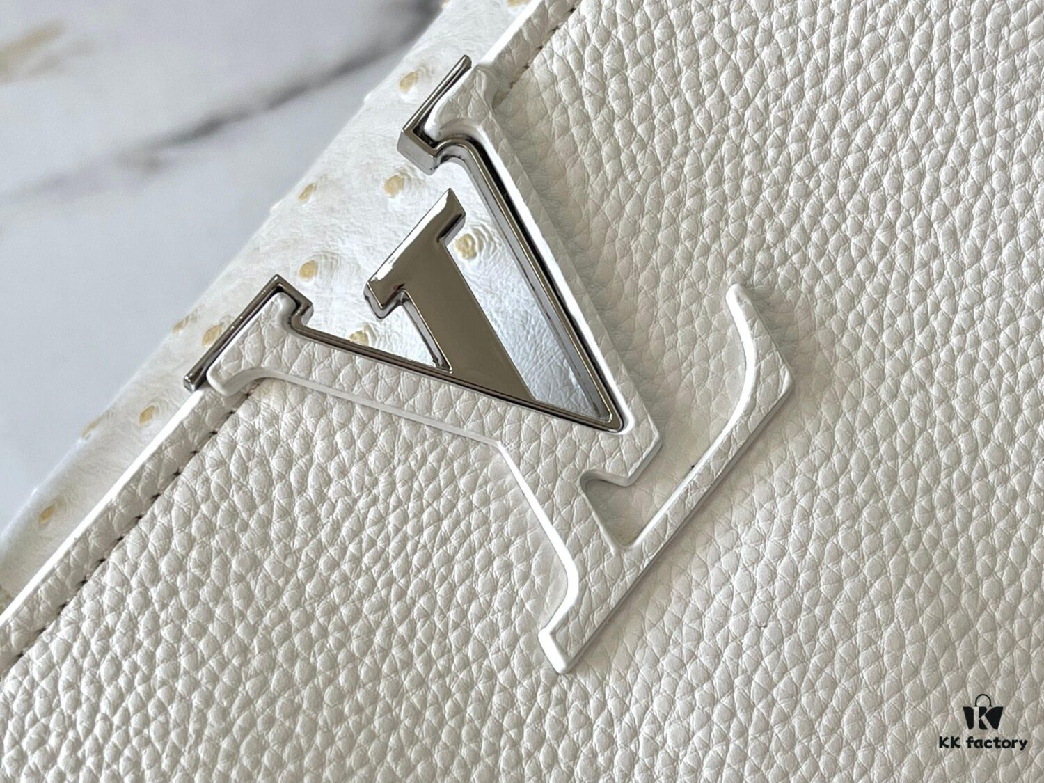 Upgraded M82905 White Ostrich