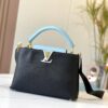 Upgraded Version 🇫🇷 M57523 M57522 Black and Lake Blue Capucines MM Handbag