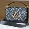 New Arrival / Top Quality Original Version - Style No. 50358 - LV Twist Medium Handbag in Embroidered Calfskin with Since 1854 Motif