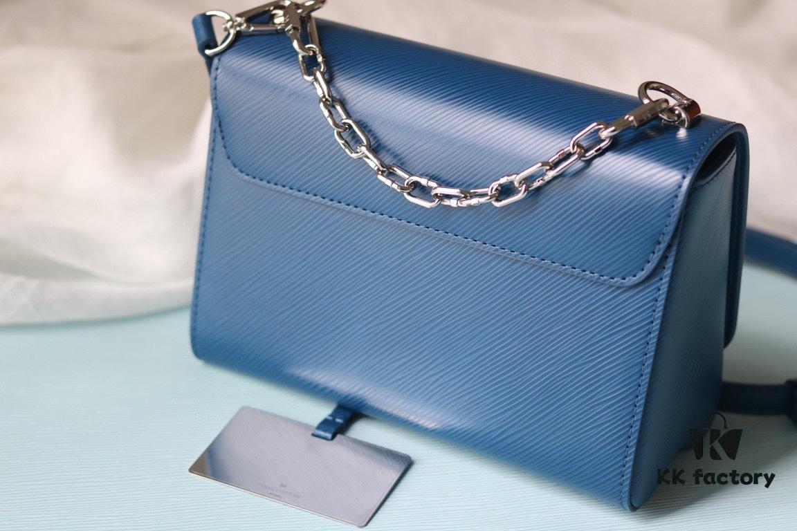 LV 2023 Twist Collection Latest Midsize Handbag in Epi Leather with Rhinestones and Enamel