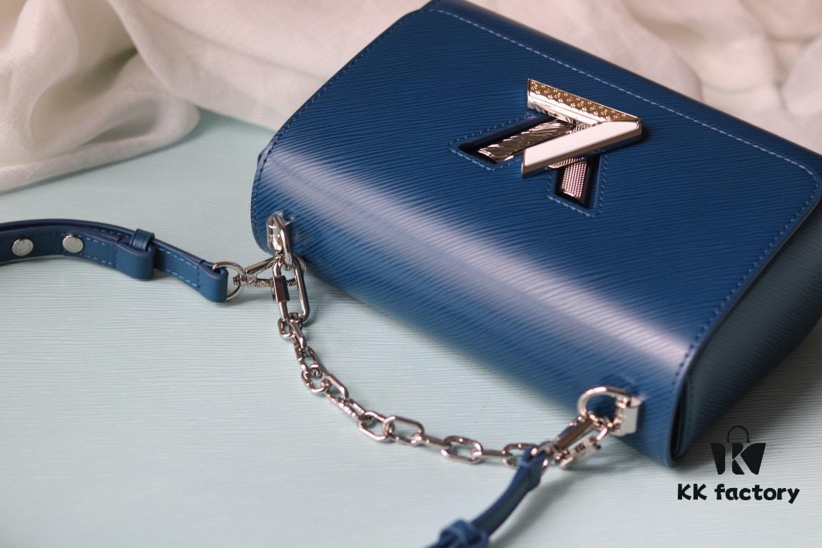 LV 2023 Twist Collection Latest Midsize Handbag in Epi Leather with Rhinestones and Enamel