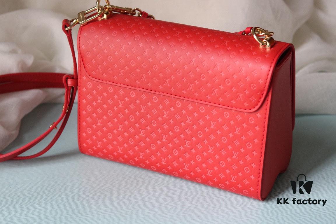 LV 2023 Twist Series Latest Style - Premium Original Quality - Cowhide Leather Handbag with Miniature Monogram Pattern