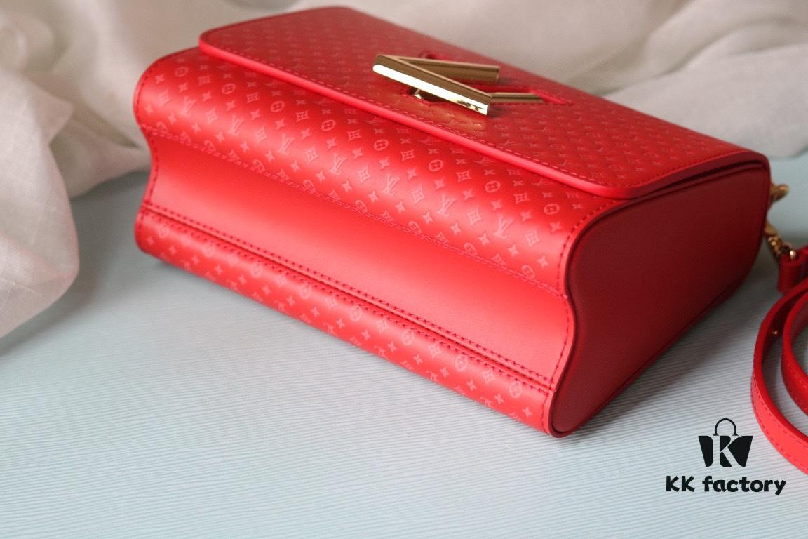 LV 2023 Twist Series Latest Style - Premium Original Quality - Cowhide Leather Handbag with Miniature Monogram Pattern