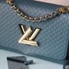 Authentic LV 2023 Twist Bag [Rose] Model 50388 - Made of Cowhide Leather with Mini Monogram Pattern and Colorful Silk-Screened LV Logo