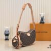 Upgraded Original M46856 M46828 Vintage New Lv 2024 Latest Monogram Horn Adjustable Strap Pea Bag with Pendant Mini Pouch Kidney Bag and Enlarged Design LV Monogram Croissant Bag Pea Bag