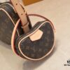 Upgraded Original M46856 M46828 Vintage New Lv 2024 Latest Monogram Horn Adjustable Strap Pea Bag with Pendant Mini Pouch Kidney Bag and Enlarged Design LV Monogram Croissant Bag Pea Bag
