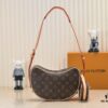 Upgraded Original M46856 M46828 Vintage New Lv 2024 Latest Monogram Horn Adjustable Strap Pea Bag with Pendant Mini Pouch Kidney Bag and Enlarged Design LV Monogram Croissant Bag Pea Bag