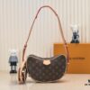 Upgraded Original M46856 M46828 Vintage New Lv 2024 Latest Monogram Horn Adjustable Strap Pea Bag with Pendant Mini Pouch Kidney Bag and Enlarged Design LV Monogram Croissant Bag Pea Bag