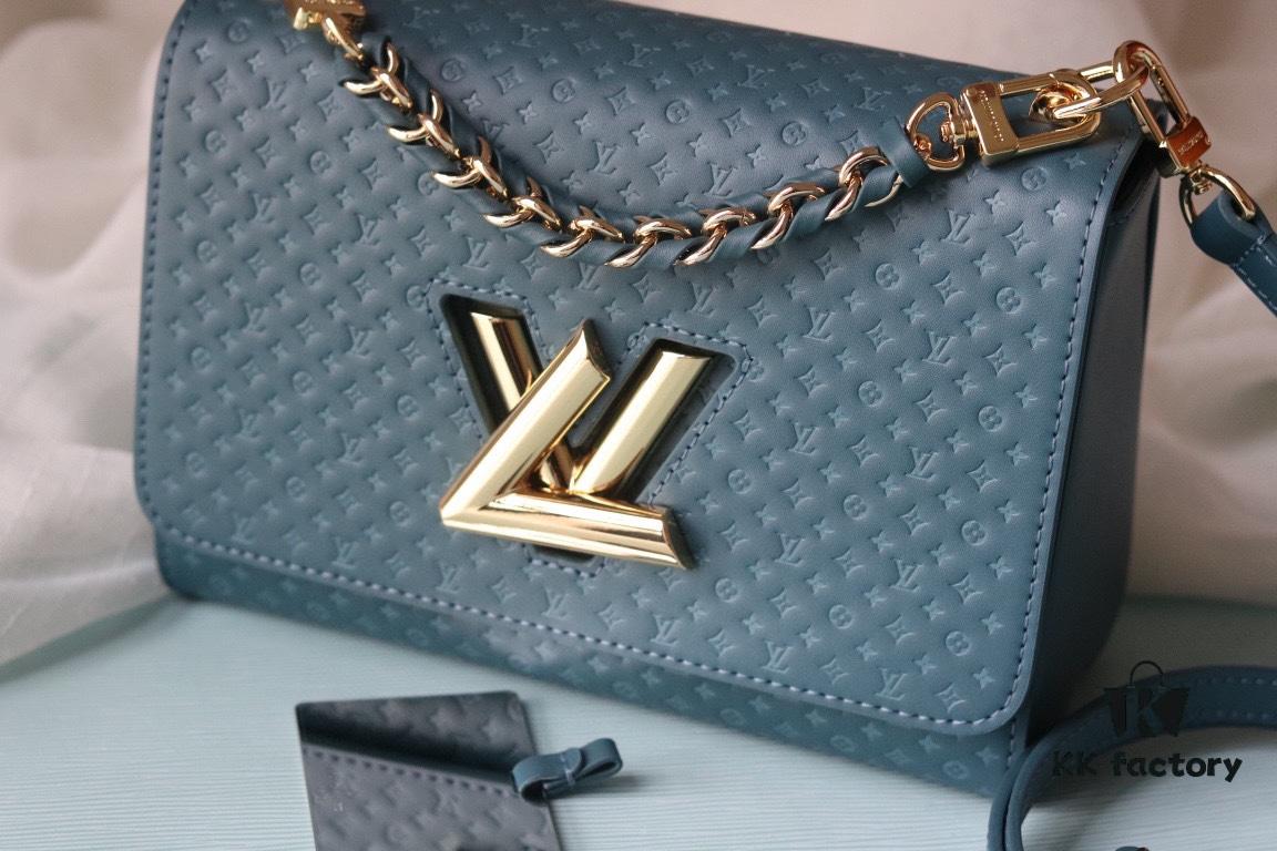 Authentic Mirror Included | LV 2023 Twist Collection Newest Style | Premium Original Quality | Crafted from Cowhide Leather with Miniature Monogram Pattern | Colorful Silk-Screened LV Logo | Versatile Carrying Options with LV Hook Closure | Model Number: 50388