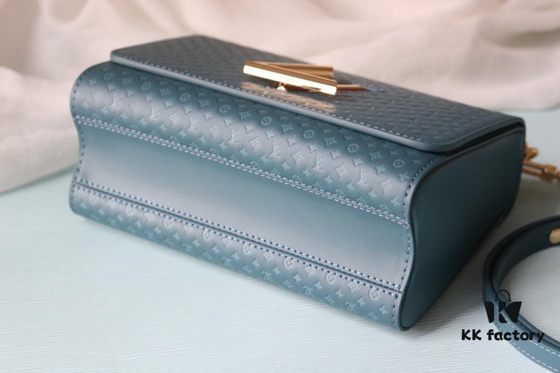 Authentic Mirror Included | LV 2023 Twist Collection Newest Style | Premium Original Quality | Crafted from Cowhide Leather with Miniature Monogram Pattern | Colorful Silk-Screened LV Logo | Versatile Carrying Options with LV Hook Closure | Model Number: 50388